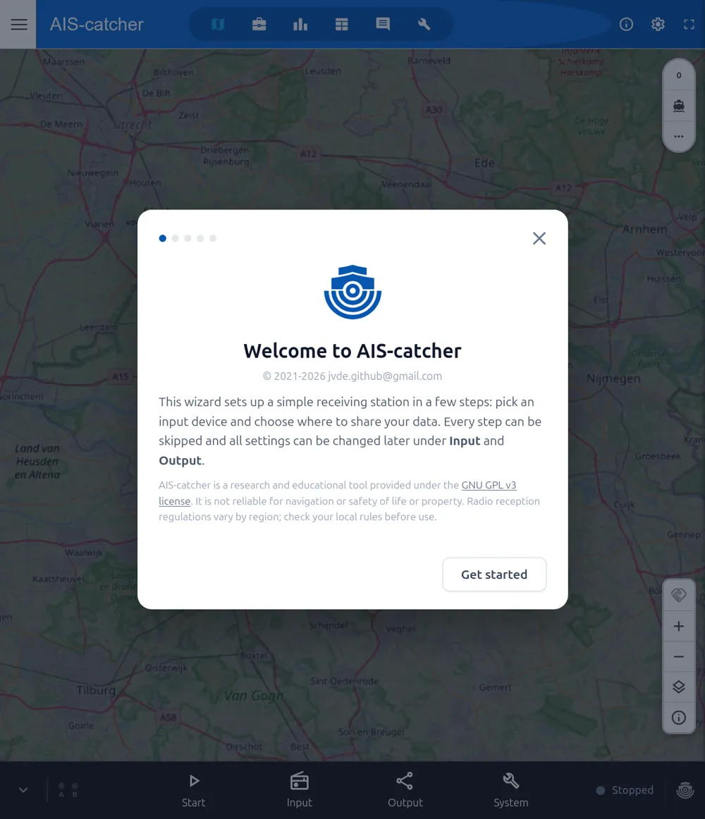 Setup wizard — welcome
